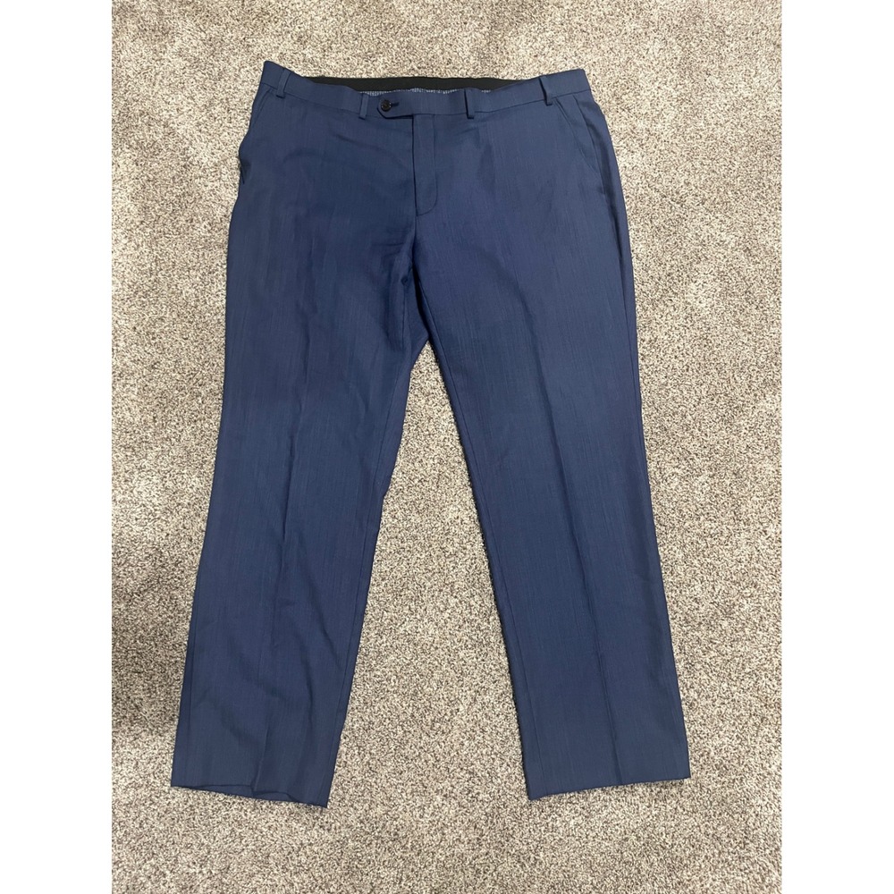 Lauren Ralph Lauren Mens Blue Wool Blend Natural Stretch Dress Pants 40x30
